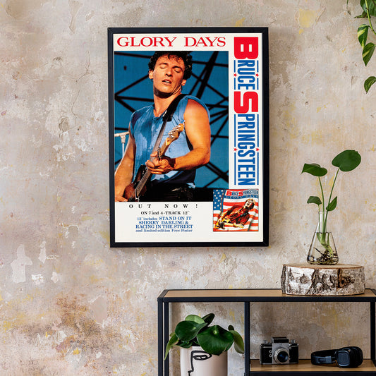 Bruce Springsteen Glory Days Retro Advertising Poster